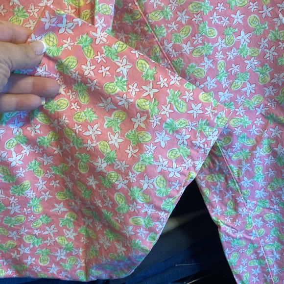 LILLY PULITZER pink Pineapple Starfish PANTS one rear pocket size 8 - Picture 4 of 6